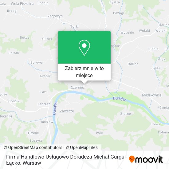 Mapa Firma Handlowo Usługowo Doradcza Michał Gurgul - Łącko