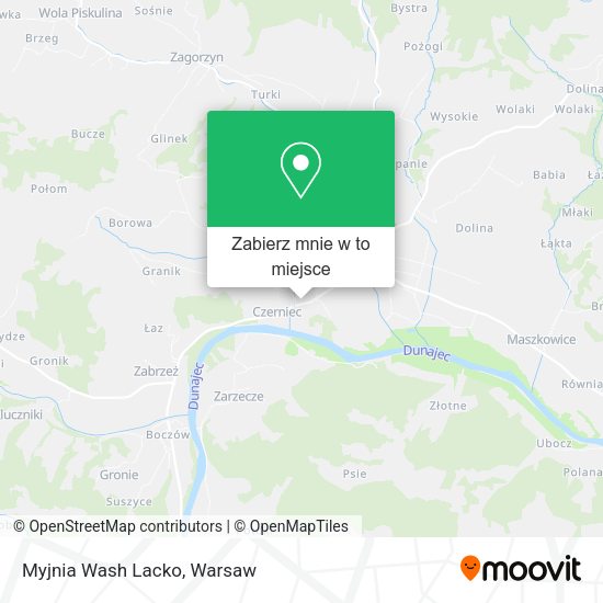 Mapa Myjnia Wash Lacko