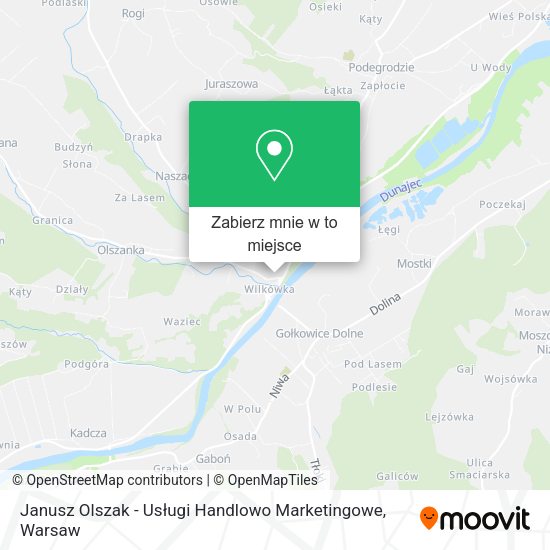 Mapa Janusz Olszak - Usługi Handlowo Marketingowe