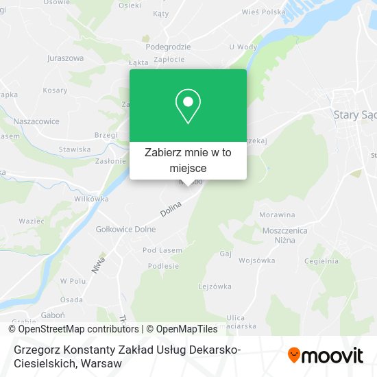 Mapa Grzegorz Konstanty Zakład Usług Dekarsko-Ciesielskich