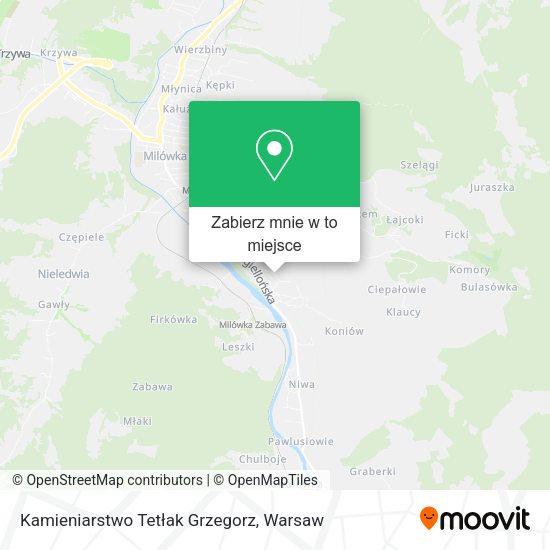 Mapa Kamieniarstwo Tetłak Grzegorz