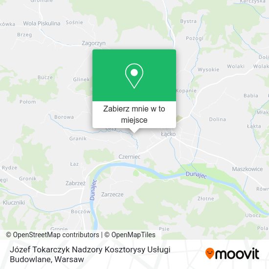 Mapa Józef Tokarczyk Nadzory Kosztorysy Usługi Budowlane