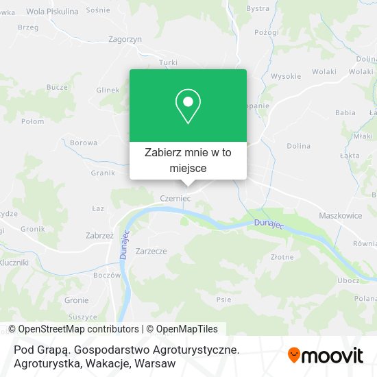 Mapa Pod Grapą. Gospodarstwo Agroturystyczne. Agroturystka, Wakacje