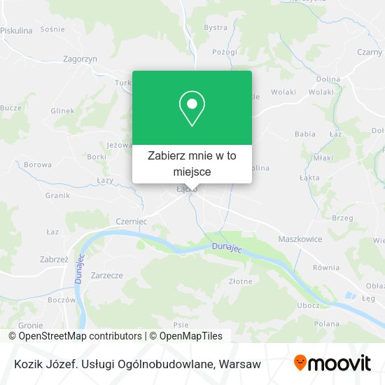 Mapa Kozik Józef. Usługi Ogólnobudowlane