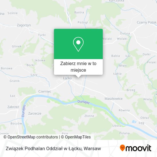 Mapa Związek Podhalan Oddział w Łącku