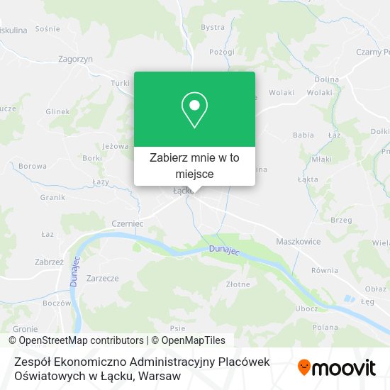 Mapa Zespół Ekonomiczno Administracyjny Placówek Oświatowych w Łącku