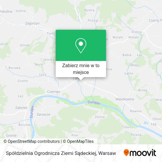 Mapa Spółdzielnia Ogrodnicza Ziemi Sądeckiej