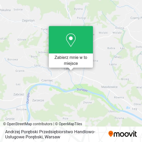 Mapa Andrzej Porębski Przedsiębiorstwo Handlowo-Usługowe Porębski