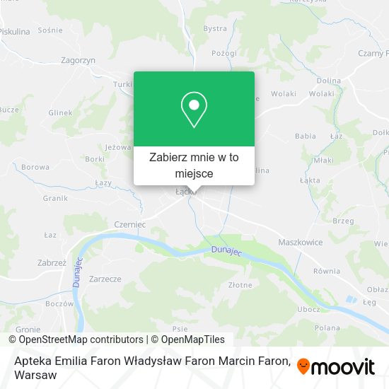 Mapa Apteka Emilia Faron Władysław Faron Marcin Faron