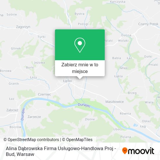 Mapa Alina Dąbrowska Firma Usługowo-Handlowa Proj - Bud