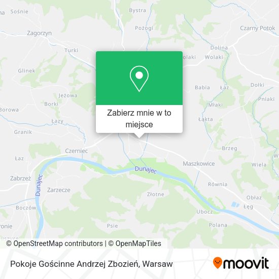 Mapa Pokoje Gościnne Andrzej Zbozień