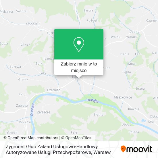 Mapa Zygmunt Głuc Zakład Usługowo-Handlowy Autoryzowane Usługi Przeciwpożarowe