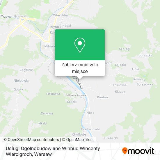 Mapa Usługi Ogólnobudowlane Winbud Wincenty Wiercigroch