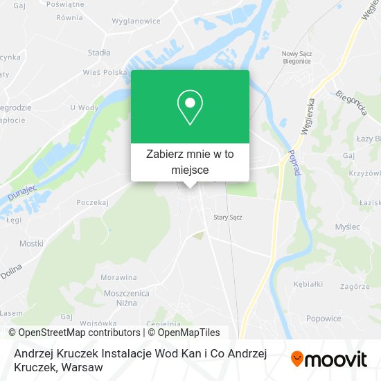 Mapa Andrzej Kruczek Instalacje Wod Kan i Co Andrzej Kruczek