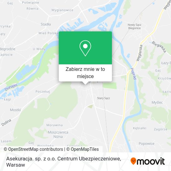 Mapa Asekuracja. sp. z o.o. Centrum Ubezpieczeniowe