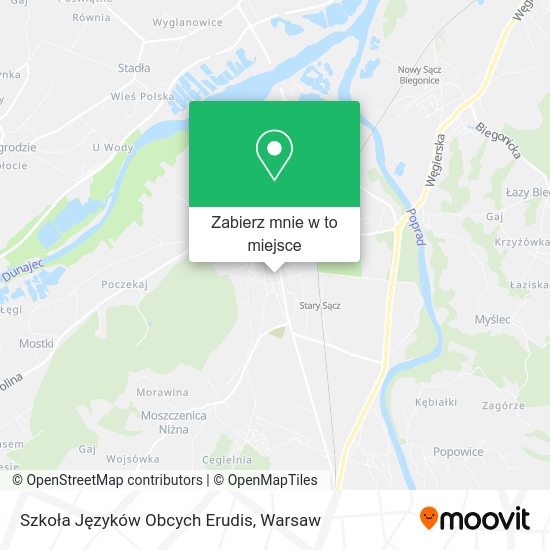 Mapa Szkoła Języków Obcych Erudis