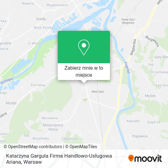 Mapa Katarzyna Gargula Firma Handlowo-Usługowa Ariana