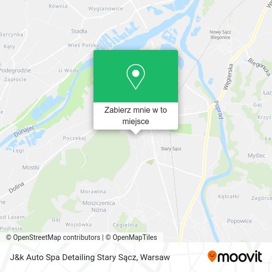 Mapa J&k Auto Spa Detailing Stary Sącz