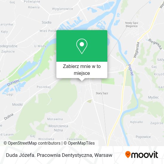 Mapa Duda Józefa. Pracownia Dentystyczna