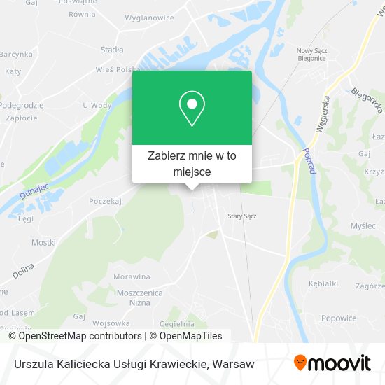 Mapa Urszula Kaliciecka Usługi Krawieckie