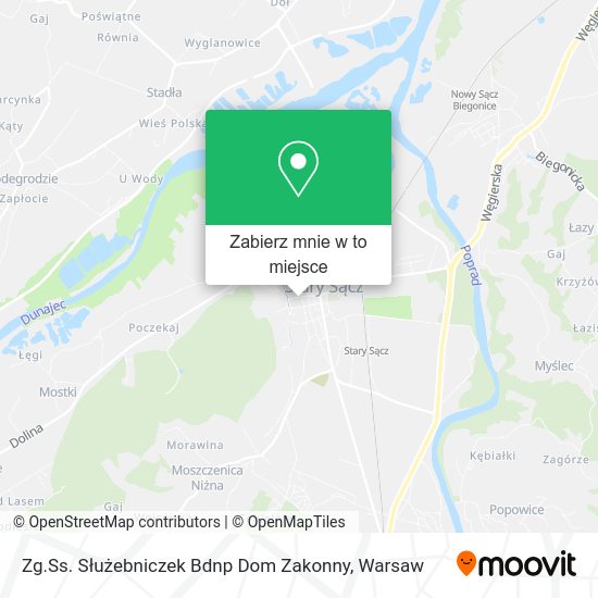 Mapa Zg.Ss. Służebniczek Bdnp Dom Zakonny