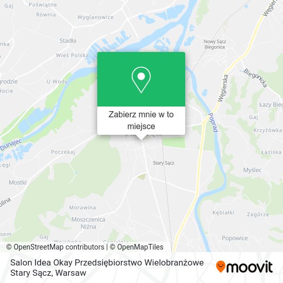 Mapa Salon Idea Okay Przedsiębiorstwo Wielobranżowe Stary Sącz