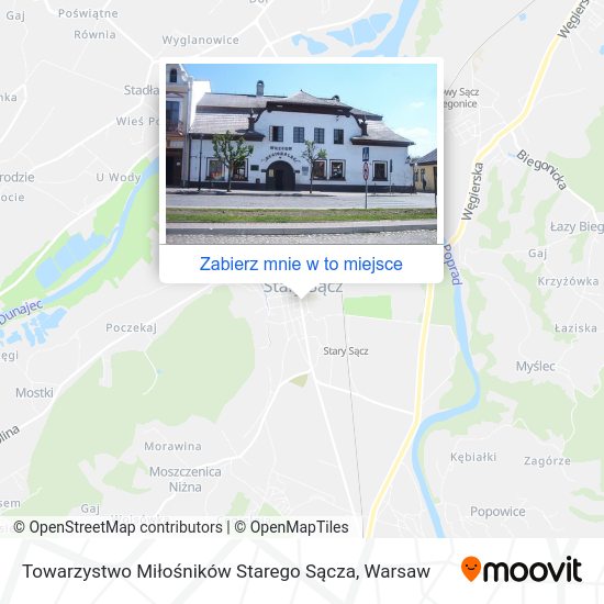 Mapa Towarzystwo Miłośników Starego Sącza