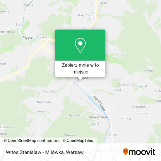 Mapa Witos Stanisław - Milówka