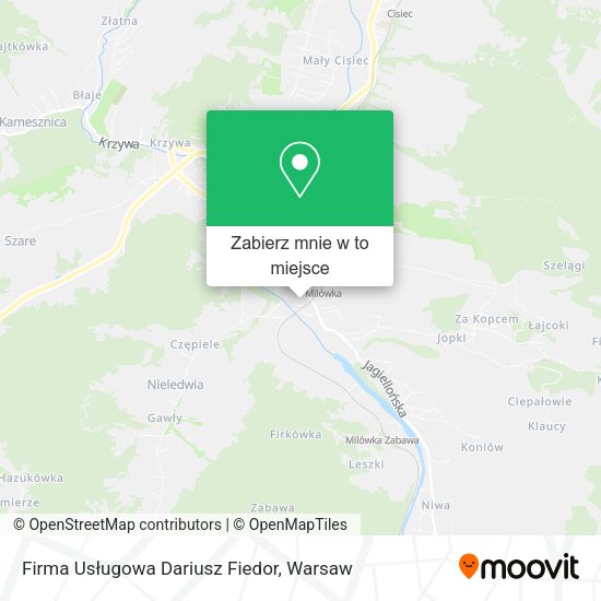 Mapa Firma Usługowa Dariusz Fiedor