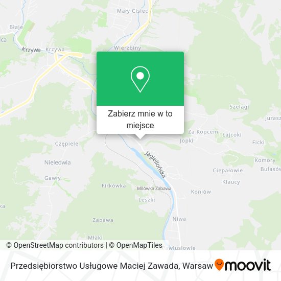 Mapa Przedsiębiorstwo Usługowe Maciej Zawada