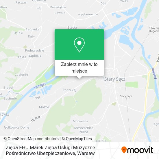 Mapa Zięba FHU Marek Zięba Usługi Muzyczne Pośrednictwo Ubezpieczeniowe