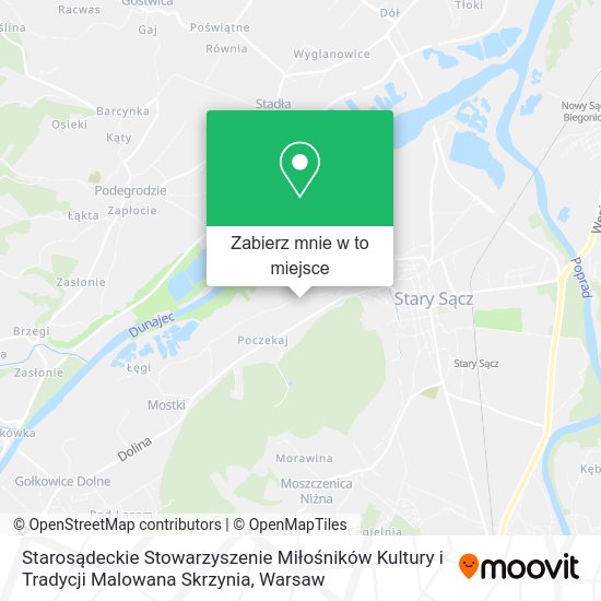 Mapa Starosądeckie Stowarzyszenie Miłośników Kultury i Tradycji Malowana Skrzynia