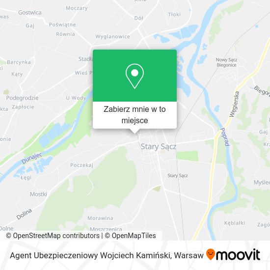 Mapa Agent Ubezpieczeniowy Wojciech Kamiński