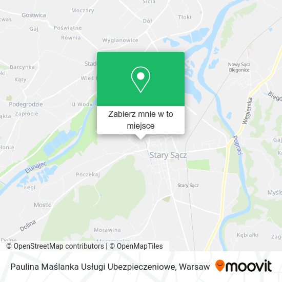 Mapa Paulina Maślanka Usługi Ubezpieczeniowe