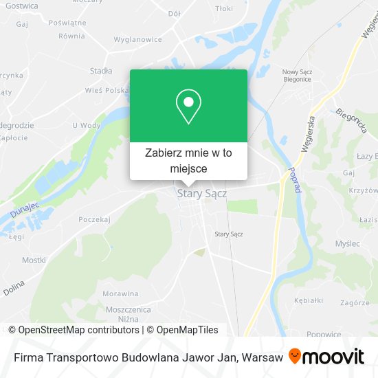 Mapa Firma Transportowo Budowlana Jawor Jan