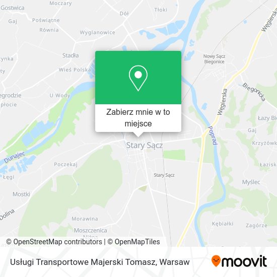 Mapa Usługi Transportowe Majerski Tomasz