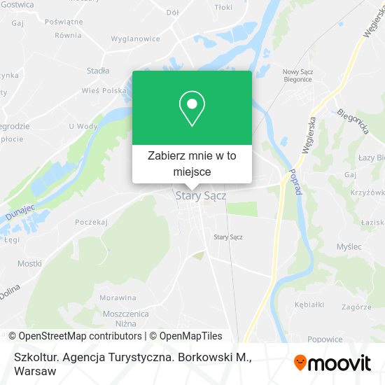 Mapa Szkoltur. Agencja Turystyczna. Borkowski M.