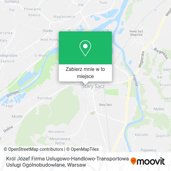 Mapa Król Józef Firma Usługowo-Handlowo-Transportowa Usługi Ogólnobudowlane