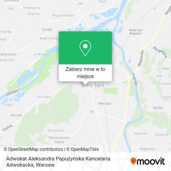 Mapa Adwokat Aleksandra Papużyńska Kancelaria Adwokacka