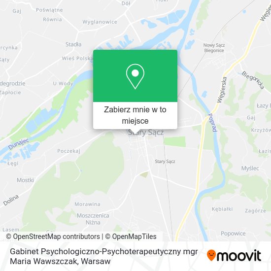 Mapa Gabinet Psychologiczno-Psychoterapeutyczny mgr Maria Wawszczak