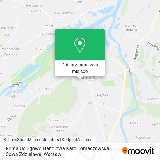 Mapa Firma Uslugowo Handlowa Karo Tomaszewska Sowa Zdzislawa