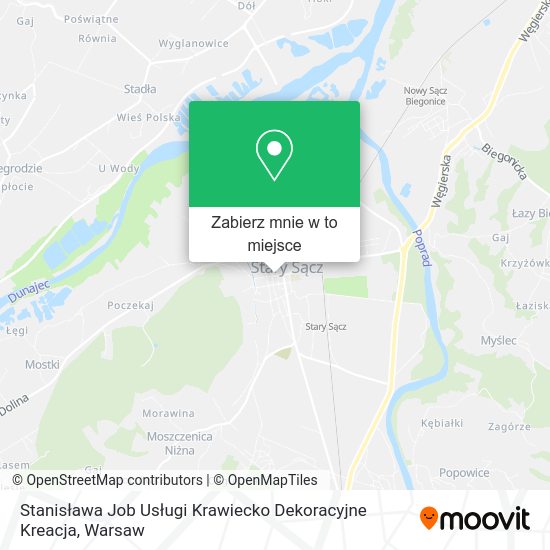 Mapa Stanisława Job Usługi Krawiecko Dekoracyjne Kreacja