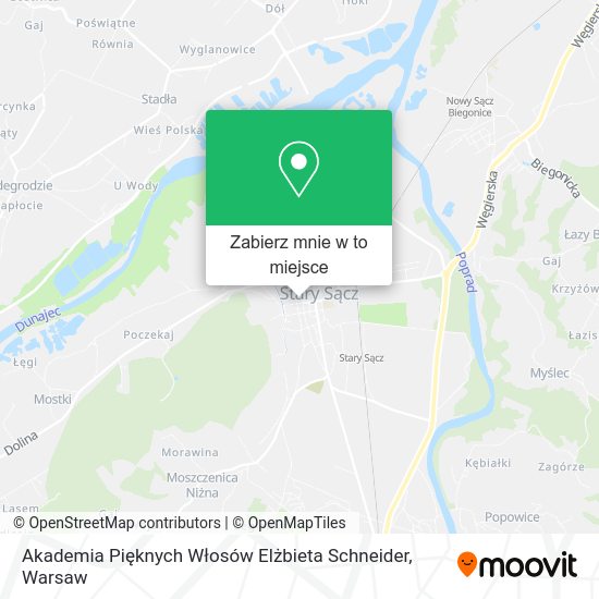 Mapa Akademia Pięknych Włosów Elżbieta Schneider