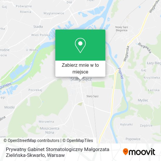 Mapa Prywatny Gabinet Stomatologiczny Małgorzata Zielińska-Skwarło