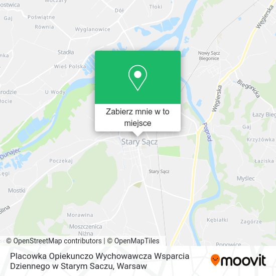 Mapa Placowka Opiekunczo Wychowawcza Wsparcia Dziennego w Starym Saczu