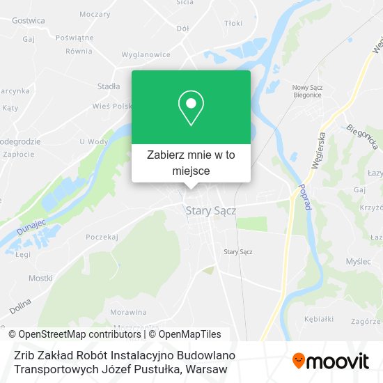 Mapa Zrib Zakład Robót Instalacyjno Budowlano Transportowych Józef Pustułka