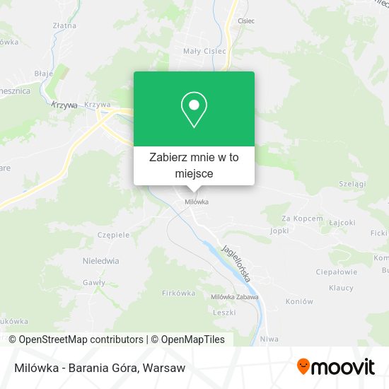 Mapa Milówka - Barania Góra