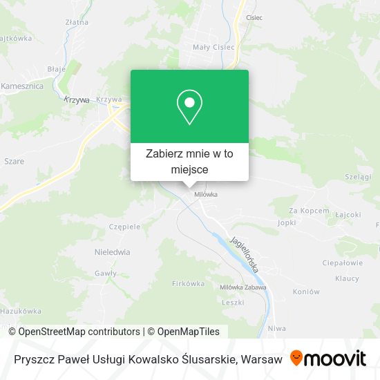 Mapa Pryszcz Paweł Usługi Kowalsko Ślusarskie