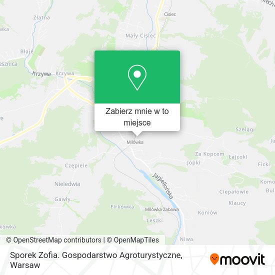 Mapa Sporek Zofia. Gospodarstwo Agroturystyczne