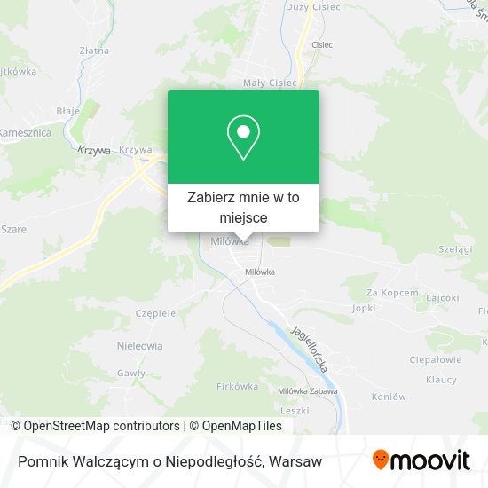 Mapa Pomnik Walczącym o Niepodległość